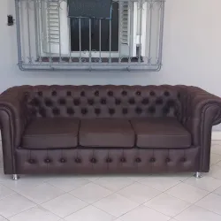 Conjunto de sofá y butacas Chesterfield