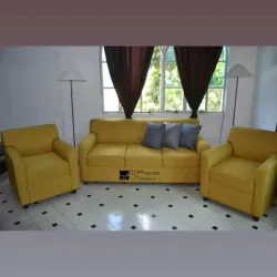 Conjunto sofá y butaca León