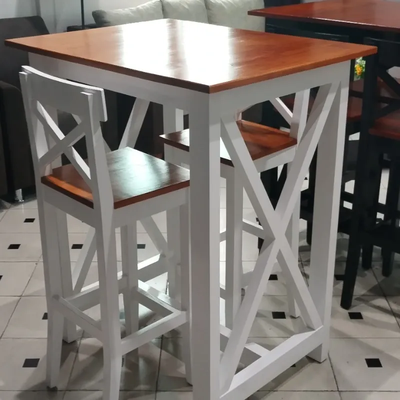 Juego de desayunador y dos banquetas