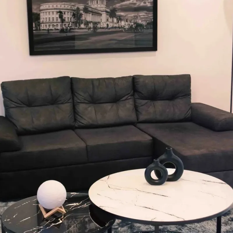 Sofá Lorella con chaise longue integrado