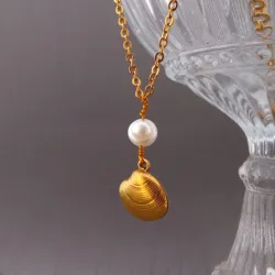 Collar Perla Dorado 