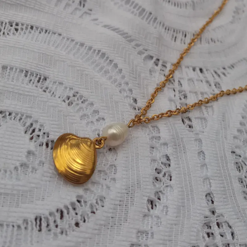 Collar Perla Dorado 