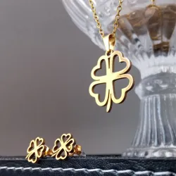 Set de Collar y Aretes 🍀