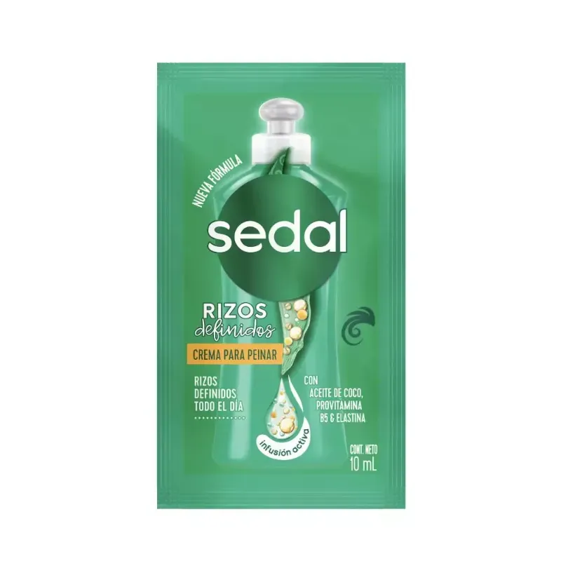 Crema Para Peinar Sedal Rizos Definidos Sobre De 10ml
