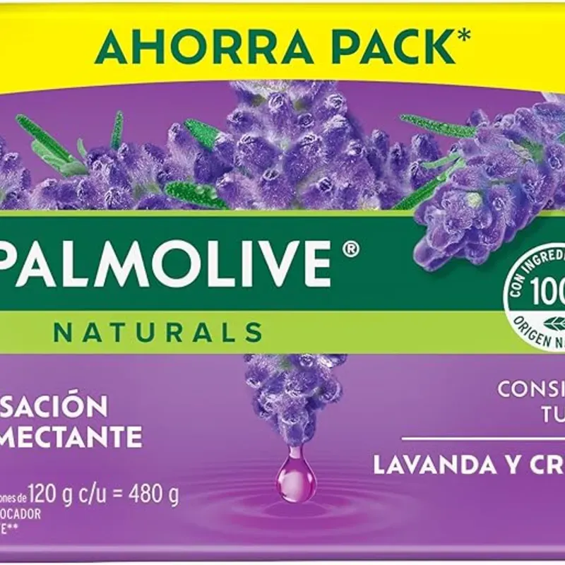 Jabón De Baño Palmolive Lavanda Y Crema 4 X 120 G