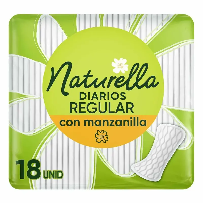 Protectores Diarios Naturella Regular Con Manzanilla 18 Pzas