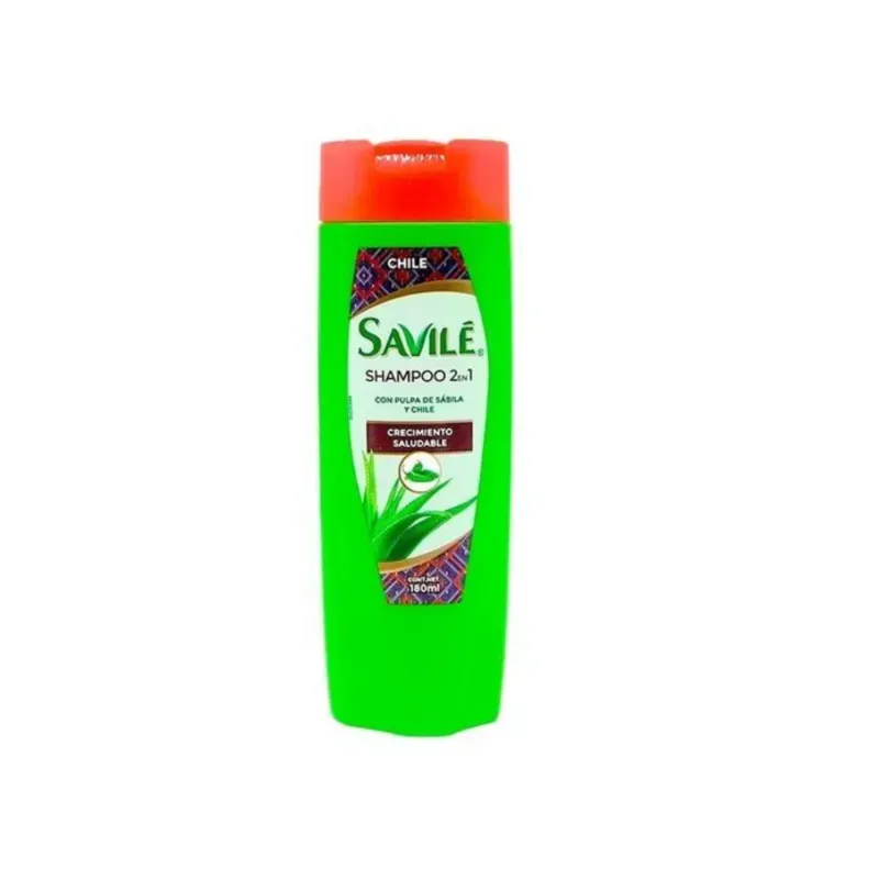 Shampoo Savilé 2 En 1 Con Pulpa De Sábila Y Chile 180 Ml
