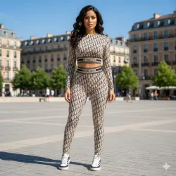 Conjunto de licra Luis Vuitton 