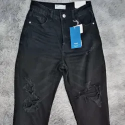 Pantalon Boyfriend negro 