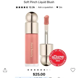 Rubor líquido Soft Pinch de Rare Beauty by Selena Gomez 🌸 Un favorito