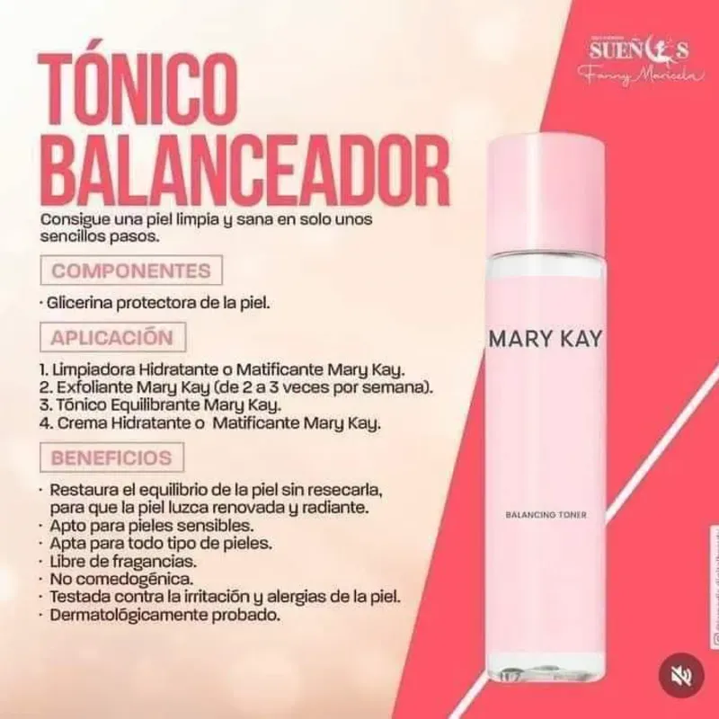 Tónico Refrescante Balanceador Mary Kay 