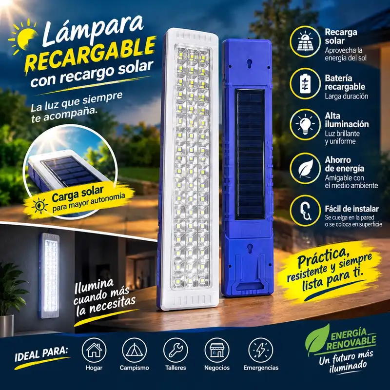 Lámpara con Recarga Solar