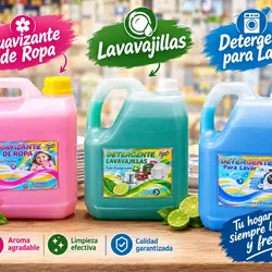Suavizante, Lavavajillas y Detergente para lavado