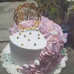 Cake con diseño de mariposas