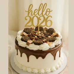 Cake Hello 2026 🥂🍾💫 (8 porciones) 