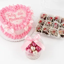 💕🌸 Combo 2 – Cake Corazón + Trufas