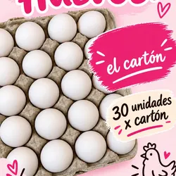 Huevos x cartón. 30 unidades
