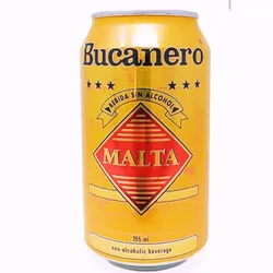 Malta Bucanero. Formato lata 330 ml