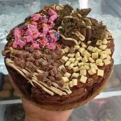 Pizza brownie 4 estaciones 🍕🍫🤤✨