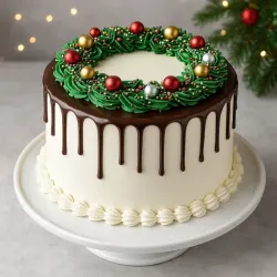 ✨Tarta Navideña con drip de Sacher Milk ✨ 8 porciones 