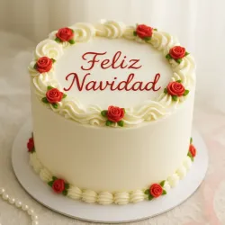 ✨ Torta Navideña Estilo Vintage ✨ 8 porciones relleno dulce de leche.