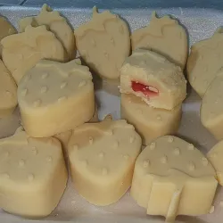 Bombones rellenos de chocolate blanco