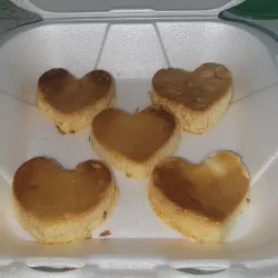 Mini flan corazón