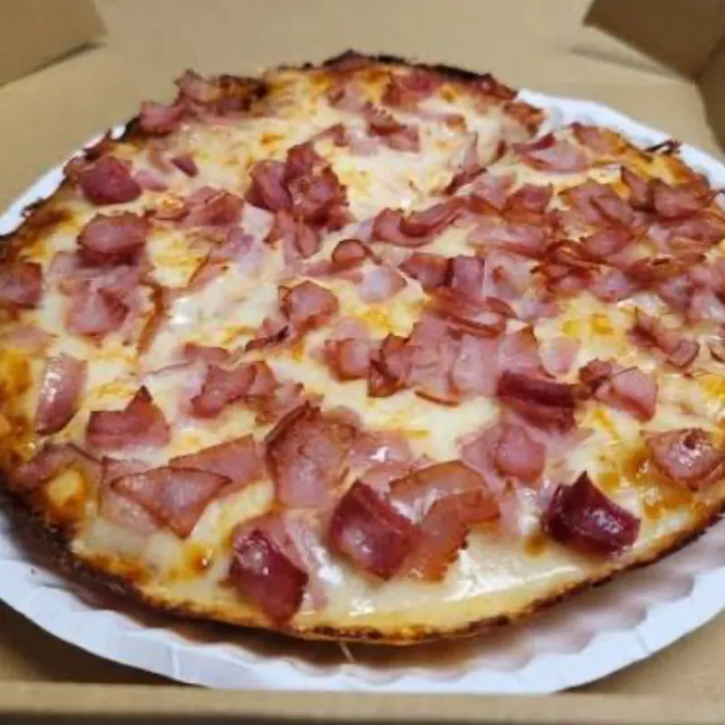 Retractilado pizza cubana en platos desechables 