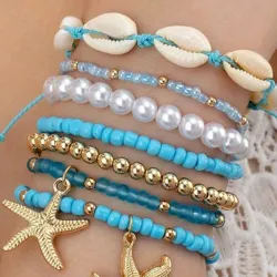 📿☀️ Set de Pulsera y Tobillera de Verano – Vibra Tropical 🏖️