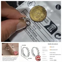 Aretes de plata medianos s 925