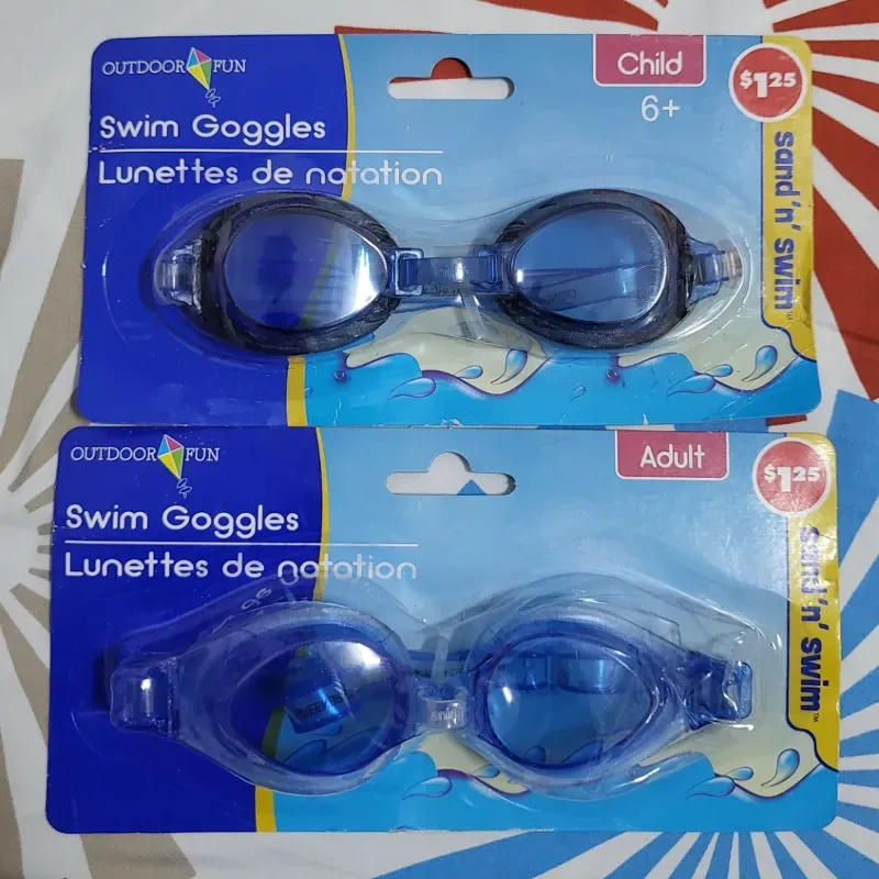 Caretas de natación para bucear en azules 