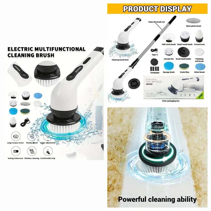 Cepillo eléctrico de Limpieza 9 en 1 $60 usd 