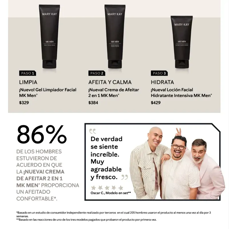Cremas para hombres 