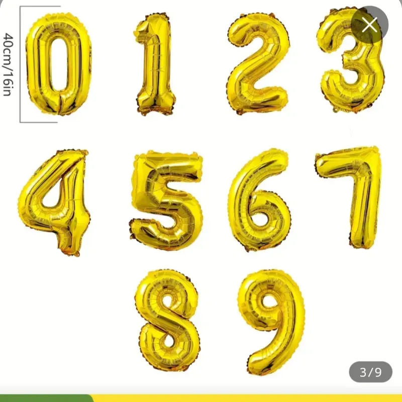 Globos dorados de 16 pulgadas 