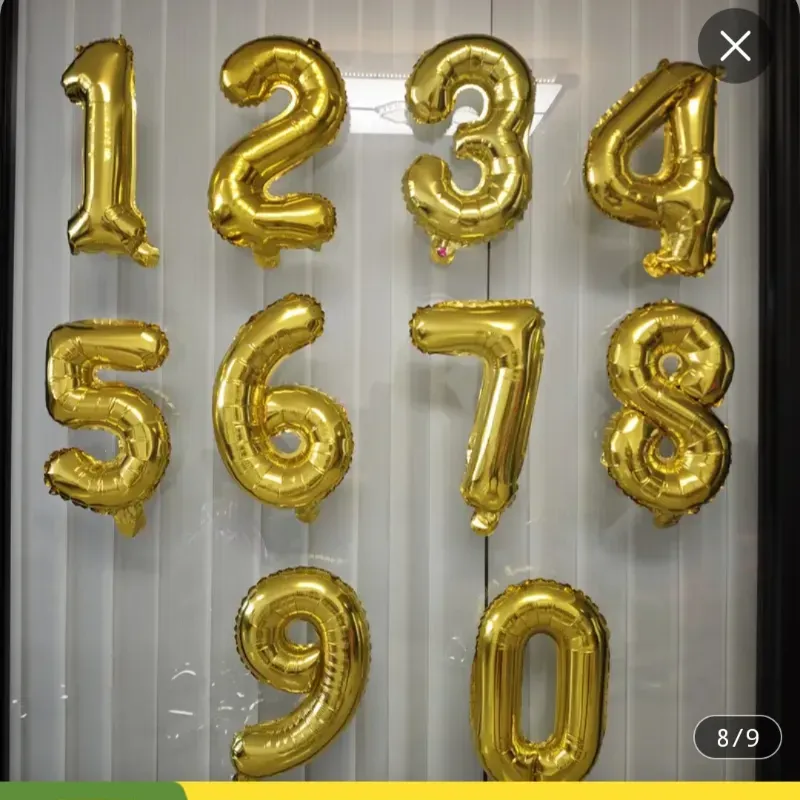 Globos dorados de 16 pulgadas 