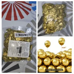Globos Metálicos Dorados Elegantes 