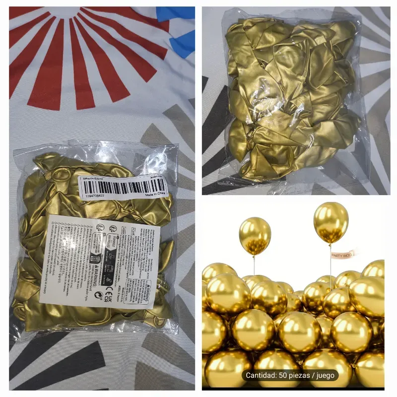 Globos Metálicos Dorados Elegantes 