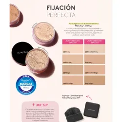 Polvo fijador con acabado sedoso 