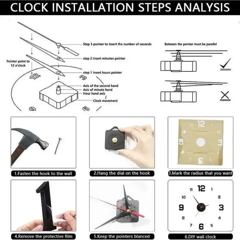 Reloj de pared creativo sin marco $ 20 usd 