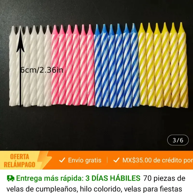 Velas para cumpleaños 