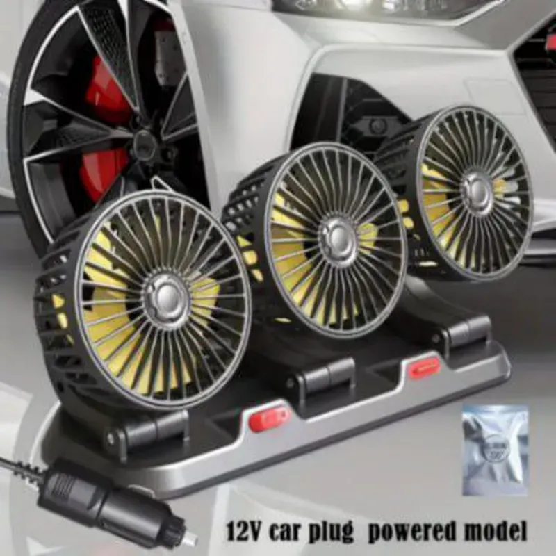 Ventilador USB para Auto de Tres Cabezas $45 usd 