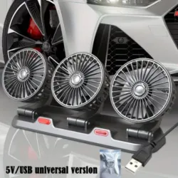 Ventilador USB para Auto de Tres Cabezas $45 usd 