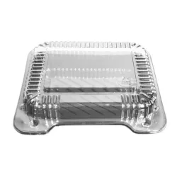 Estuche plástico transparente.