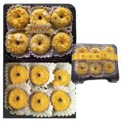 Set # 7 contiene 12 mini donas decoradas y estuche decorado.