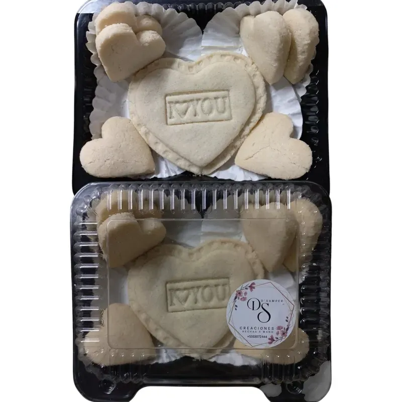 Set # 3 de 7 torticas en forma de corazón