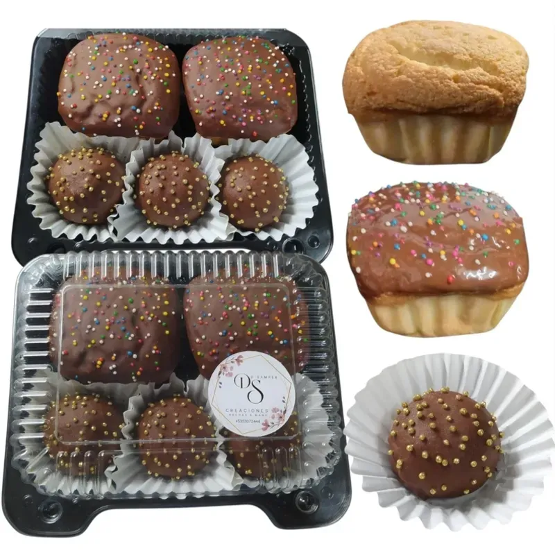 Set # 4 contiene 3 trufas de chocolate XL y 2 Panquecitos.