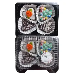 Set # 5 contiene 4 brownies en forma de corazón.