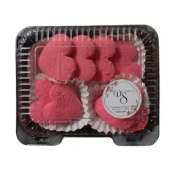 Set # 9 de 8 torticas en forma de corazón rosadas