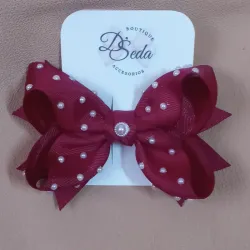Moño Boutique con perlas y base de Spike 