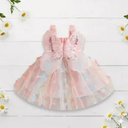 Bata rosadas c/ delicadas mariposas